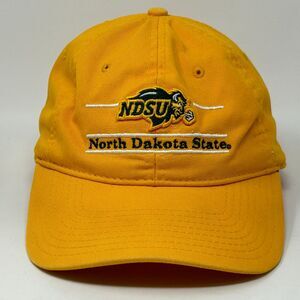 North Dakota State Bison Dad Hat Baseball Cap NDSU 3 Bar Line The Game Yellow